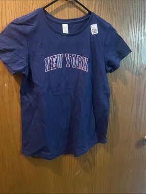 District Navy Crewneck Tee NEW YORK
